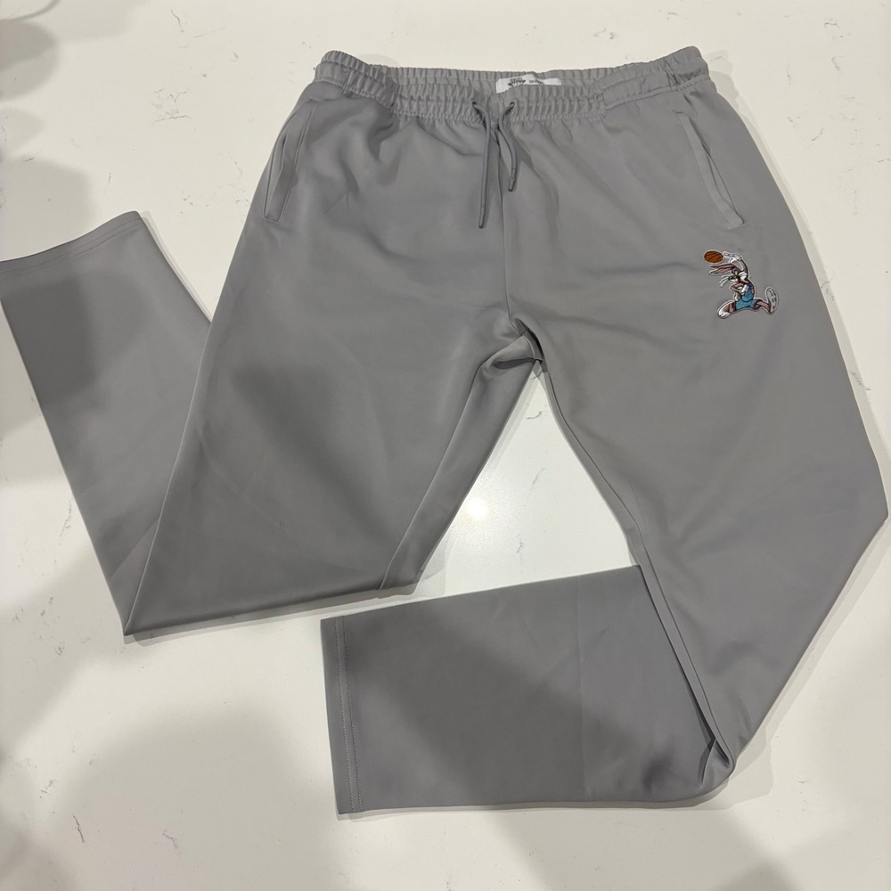 Space Jam A New Legacy Bugs Bunny Grey Joggers Mens 3XL Basketball Track Pants